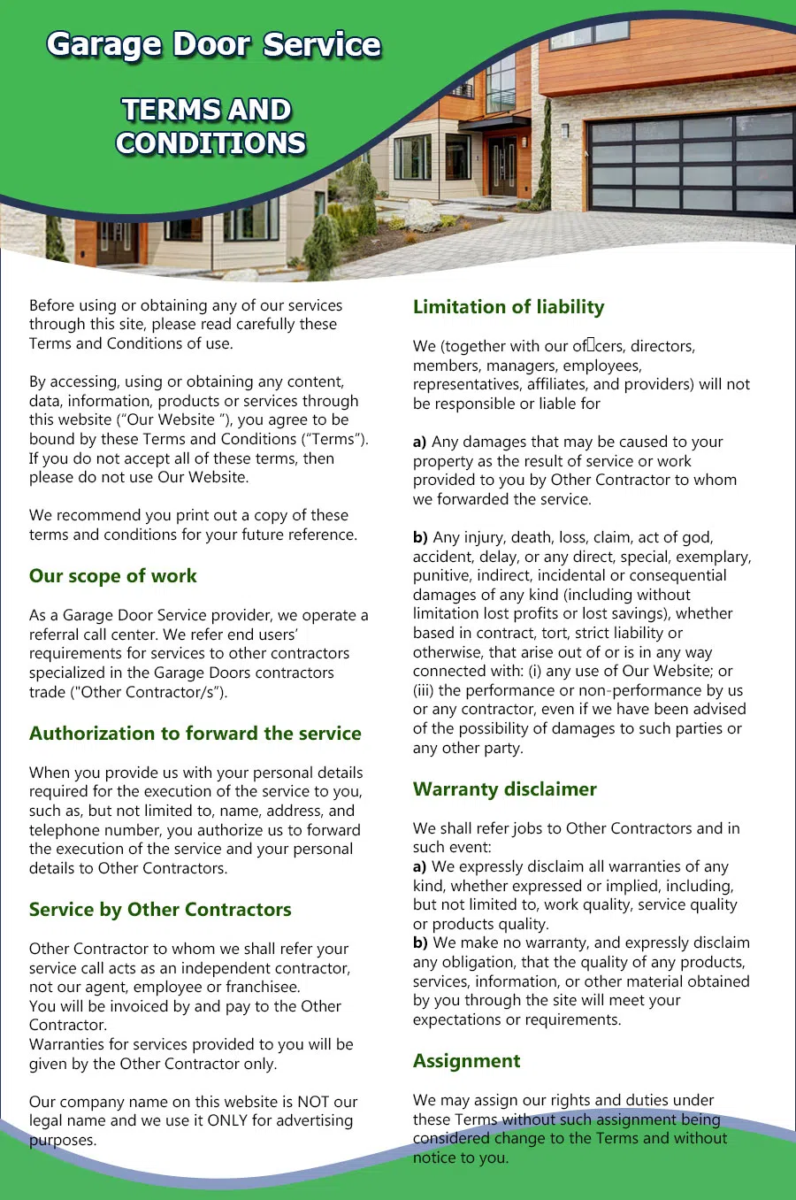 Neighborhood Garage Door Whittier, CA 562-342-1714